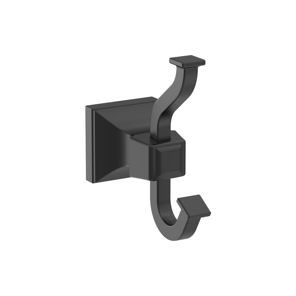 AMEROCK Mulholland Double Robe Hook in Matte Black BH36020MB