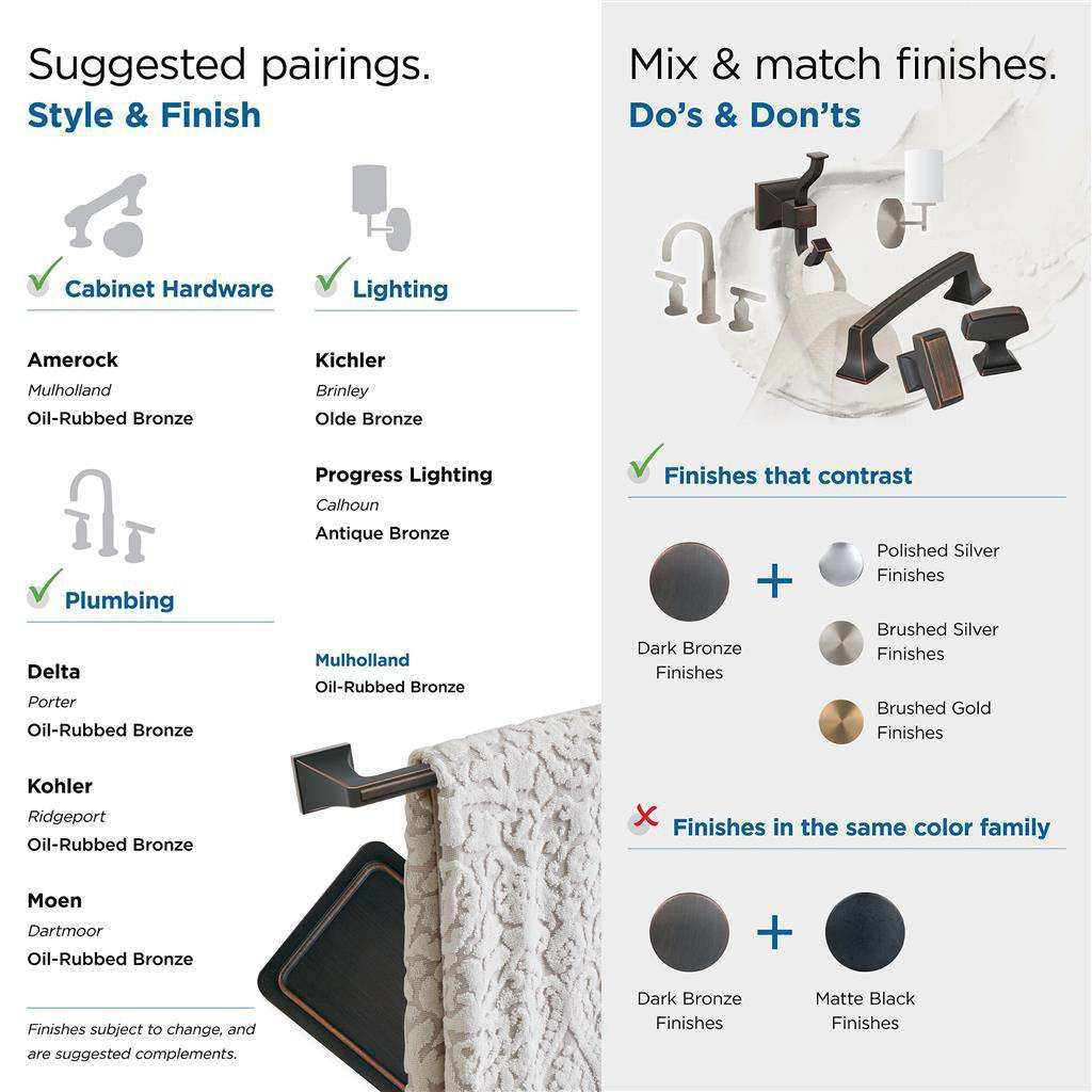 AMEROCK Mulholland Double Robe Hook in Oil Rubbed Bronze BH36020ORB Suggested Pairings