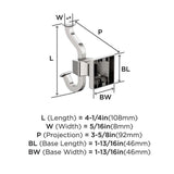 AMEROCK Mulholland Double Robe Hook in Polished Chrome BH3602026 Specs