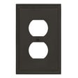 AMEROCK Mulholland Duplex Outlet Wall Plate in Black Bronze BP36522BBR