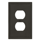 AMEROCK Mulholland Duplex Outlet Wall Plate in Black Bronze BP36522BBR