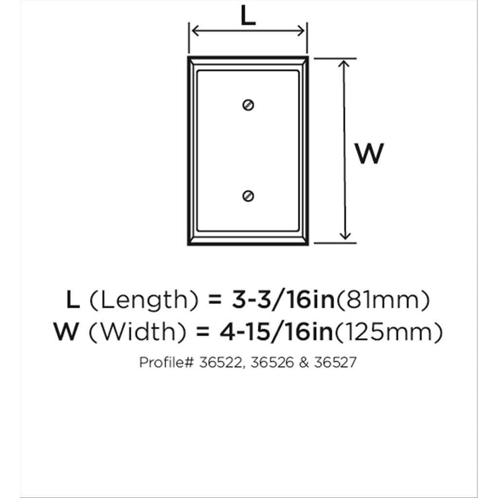 AMEROCK Mulholland Duplex Outlet Wall Plate in Golden Champagne BP36522BBZ Specs
