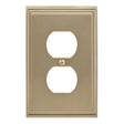 AMEROCK Mulholland Duplex Outlet Wall Plate in Golden Champagne BP36522BBZ