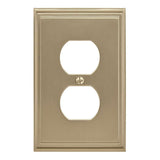 AMEROCK Mulholland Duplex Outlet Wall Plate in Golden Champagne BP36522BBZ