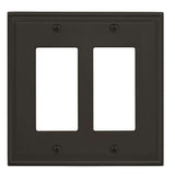 AMEROCK Mulholland GFI Rocker Switch Wall Plate in Black Bronze Double BP36519BBR