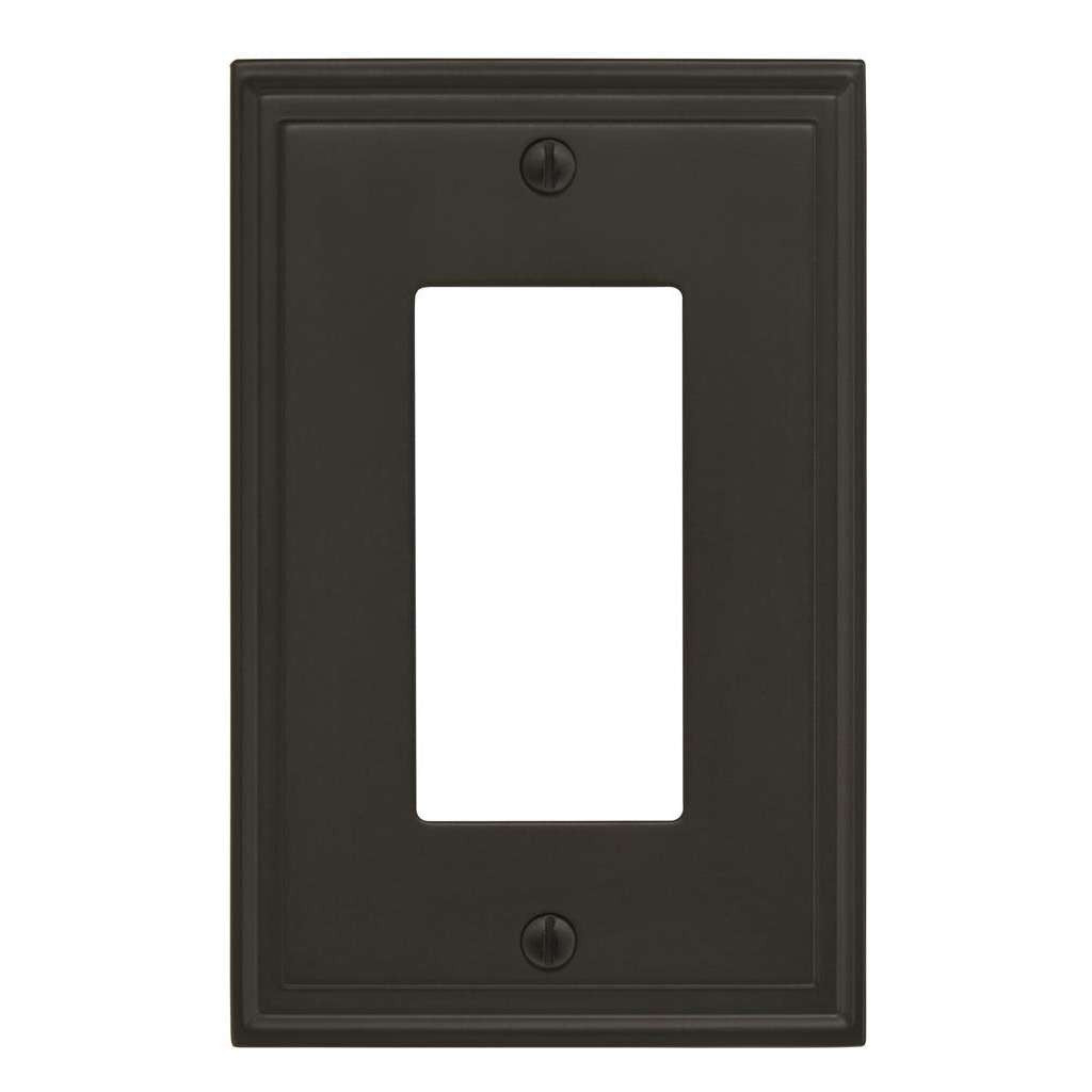 AMEROCK Mulholland GFI Rocker Switch Wall Plate in Black Bronze Single BP36518BBR