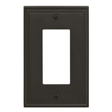 AMEROCK Mulholland GFI Rocker Switch Wall Plate in Black Bronze Single BP36518BBR