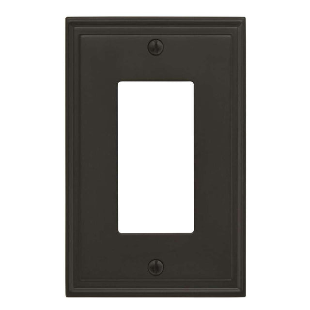 AMEROCK Mulholland GFI Rocker Switch Wall Plate in Black Bronze Single BP36518BBR