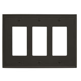 AMEROCK Mulholland GFI Rocker Switch Wall Plate in Black Bronze Triple BP36520BBR