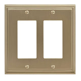 AMEROCK Mulholland GFI Rocker Switch Wall Plate in Golden Champagne Double BP36519BBZ
