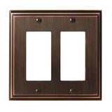 AMEROCK Mulholland GFI Rocker Wall Plate in Oil Rubbed Bronze Double BP36519ORB