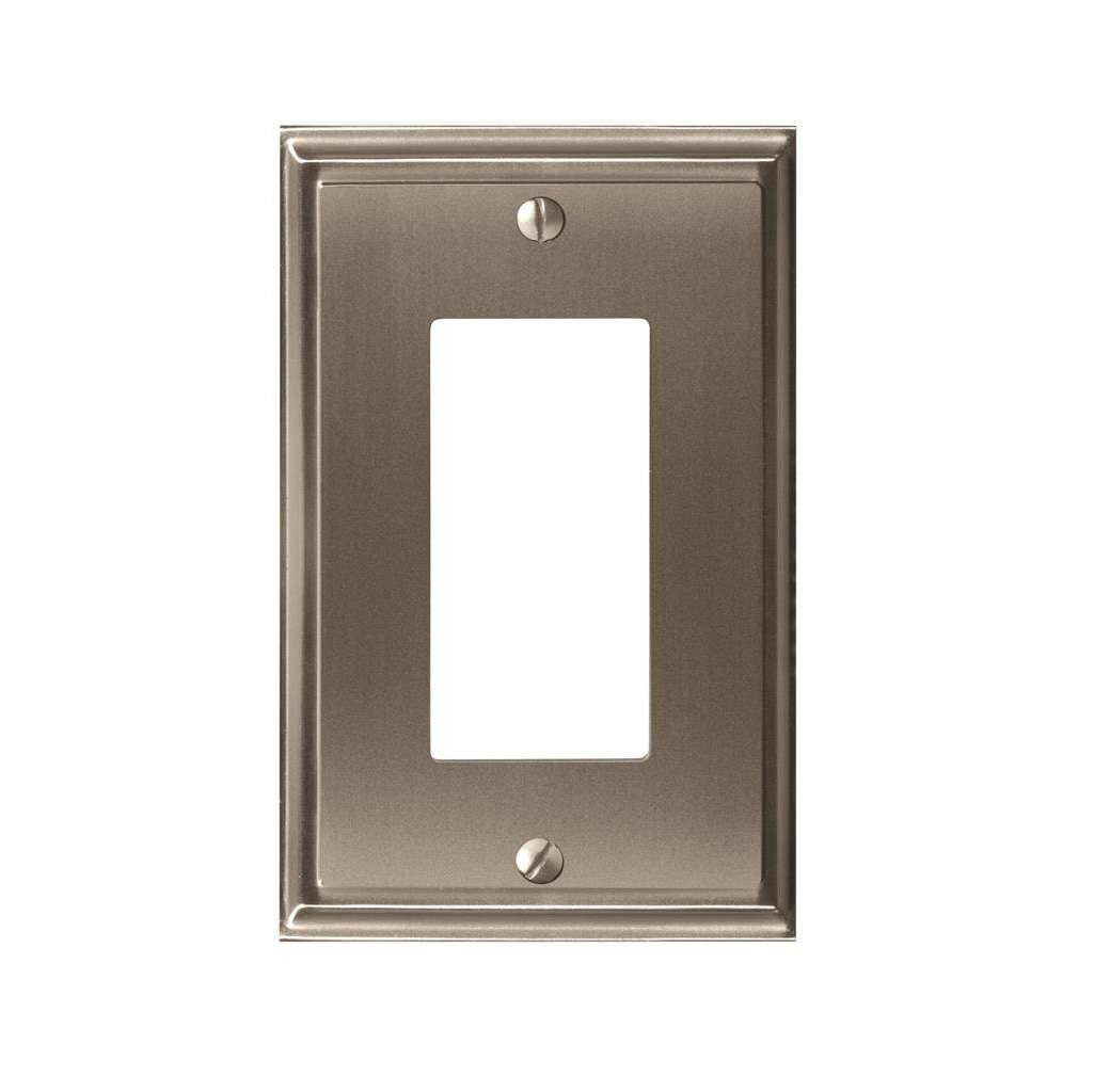AMEROCK Mulholland GFI Rocker Wall Plate in Satin Nickel Single BP36518G10