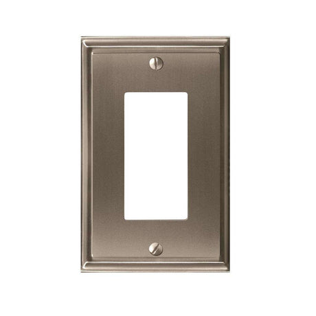AMEROCK Mulholland GFI Rocker Wall Plate in Satin Nickel Single BP36518G10