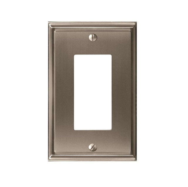 AMEROCK Mulholland GFI Rocker Wall Plate in Satin Nickel Single BP36518G10