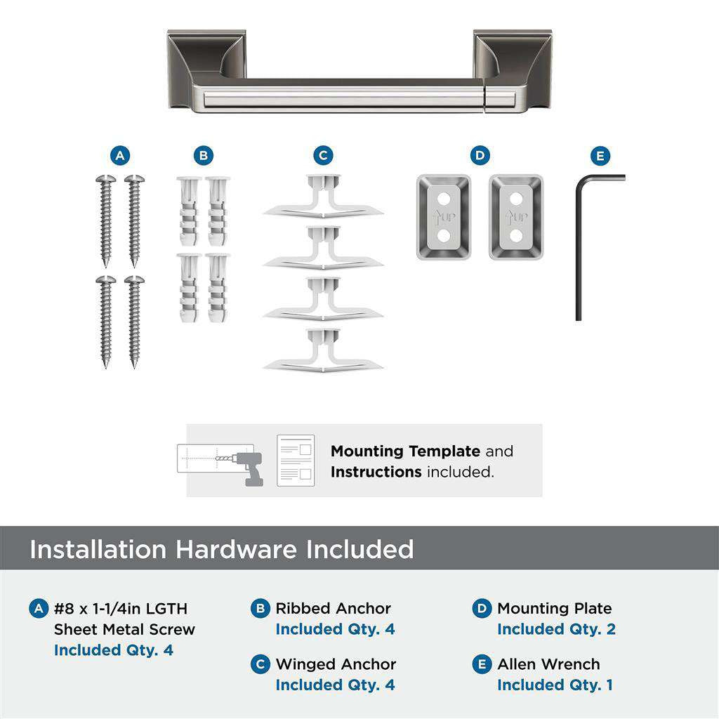 AMEROCK Mulholland Pivoting Toilet Paper Holder in Brushed Nickel BH36021G10 Installation Hardware