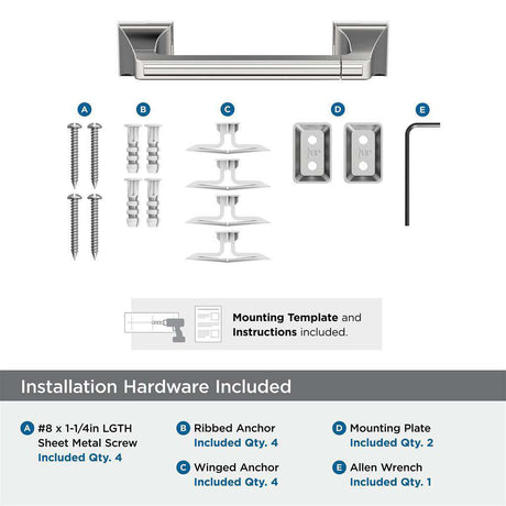 AMEROCK Mulholland Pivoting Toilet Paper Holder in Polished Chrome BH3602126 Installation Hardware