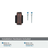 AMEROCK Mulholland Rectangle Cabinet Knob in Oil Rubbed Bronze 1-1/4" BP53029ORB Installation Hardware