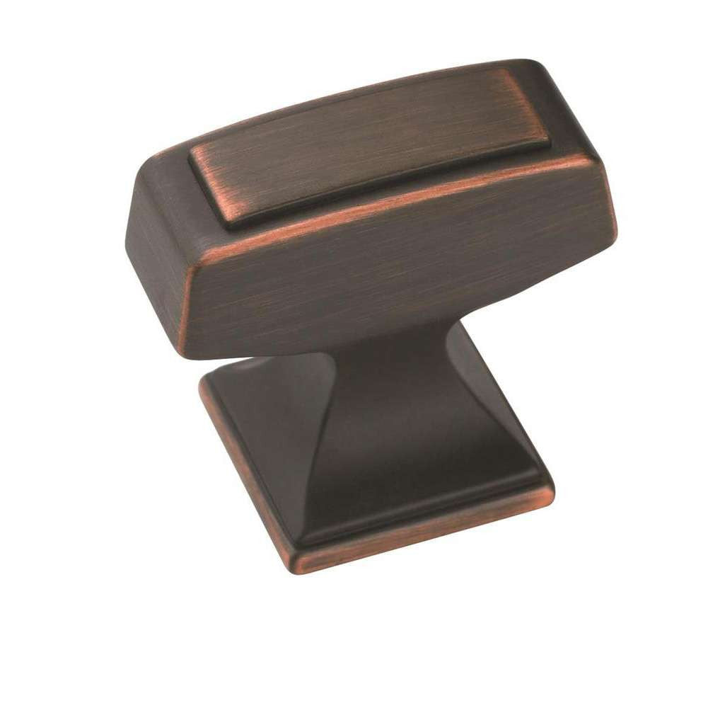 AMEROCK Mulholland Rectangle Cabinet Knob in Oil Rubbed Bronze 1-1/4" BP53029ORB
