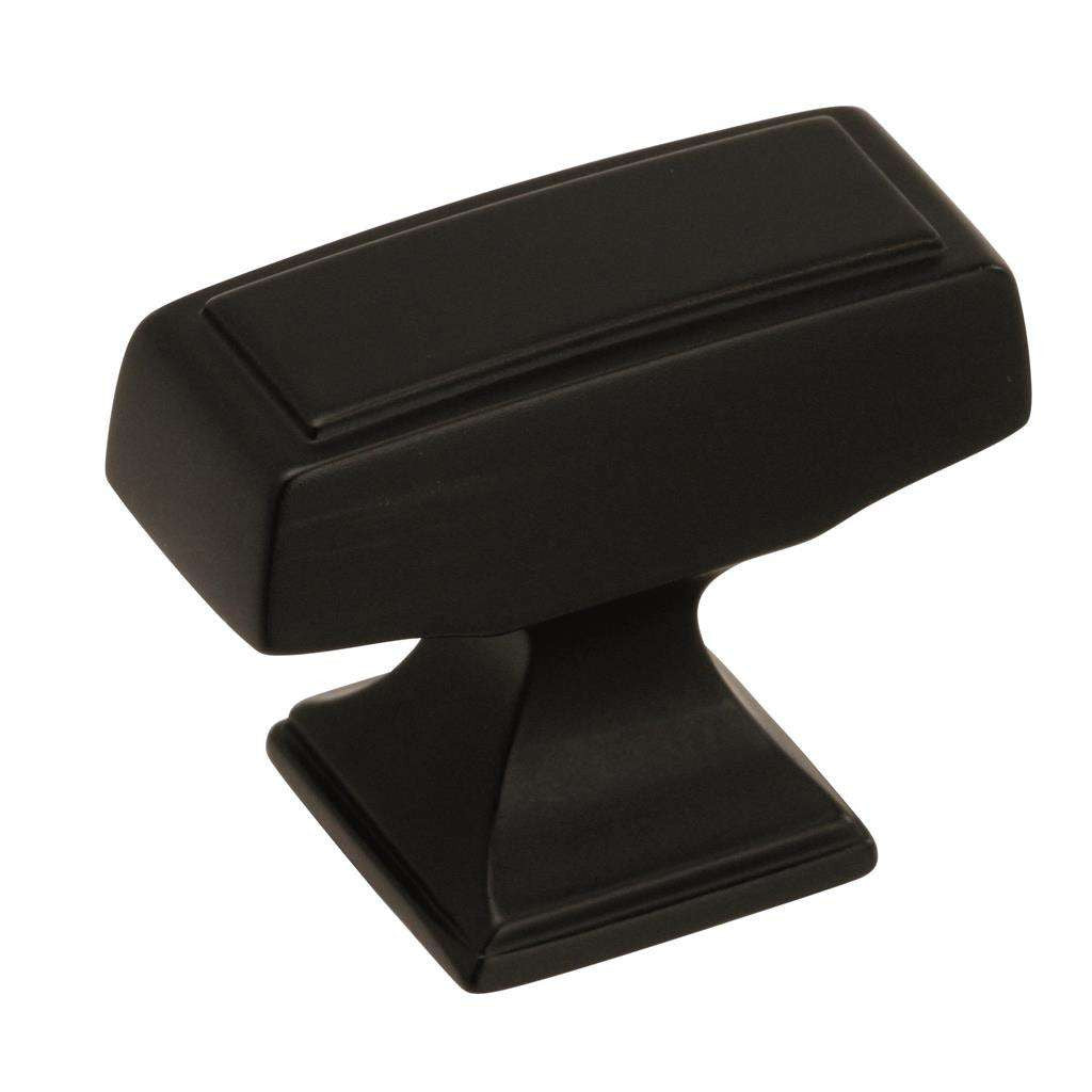AMEROCK Mulholland Rectangle Cabinet Knob in Black Bronze 1-1/2" BP535342BBR