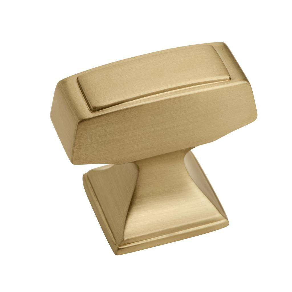 AMEROCK Mulholland Rectangle Cabinet Knob in Champagne Bronze 1-1/4" BP53029CZ