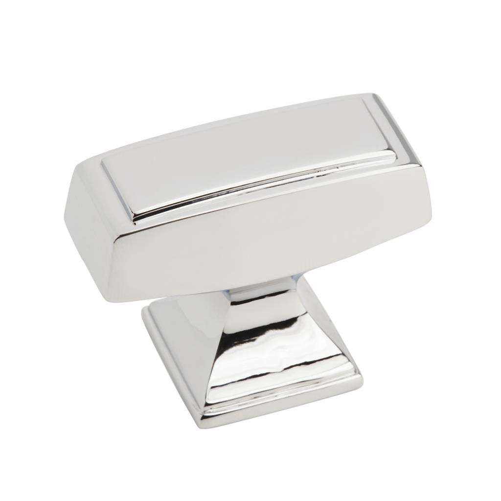 AMEROCK Mulholland Rectangle Cabinet Knob in Polished Chrome 1-1/2" BP53534226
