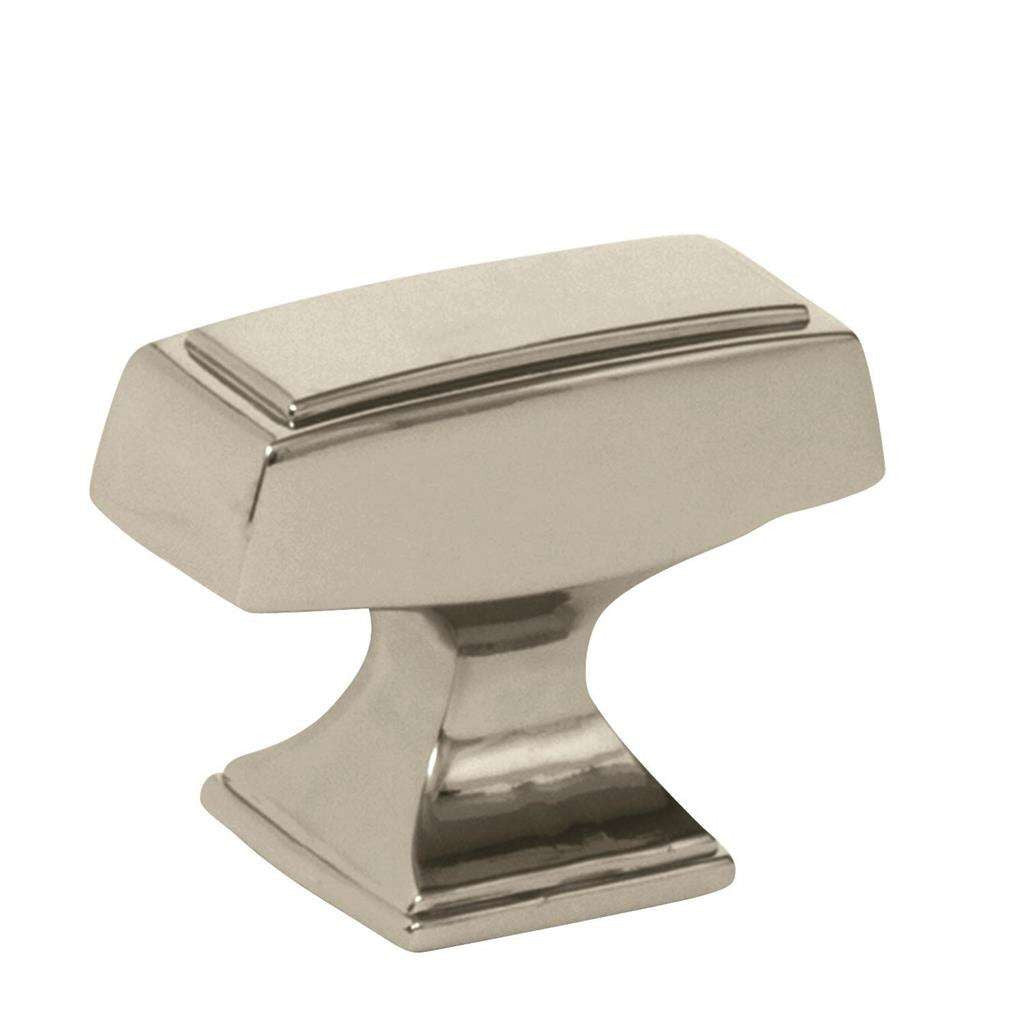 AMEROCK Mulholland Rectangle Cabinet Knob in Polished Nickel 1-1/2" BP535342PN