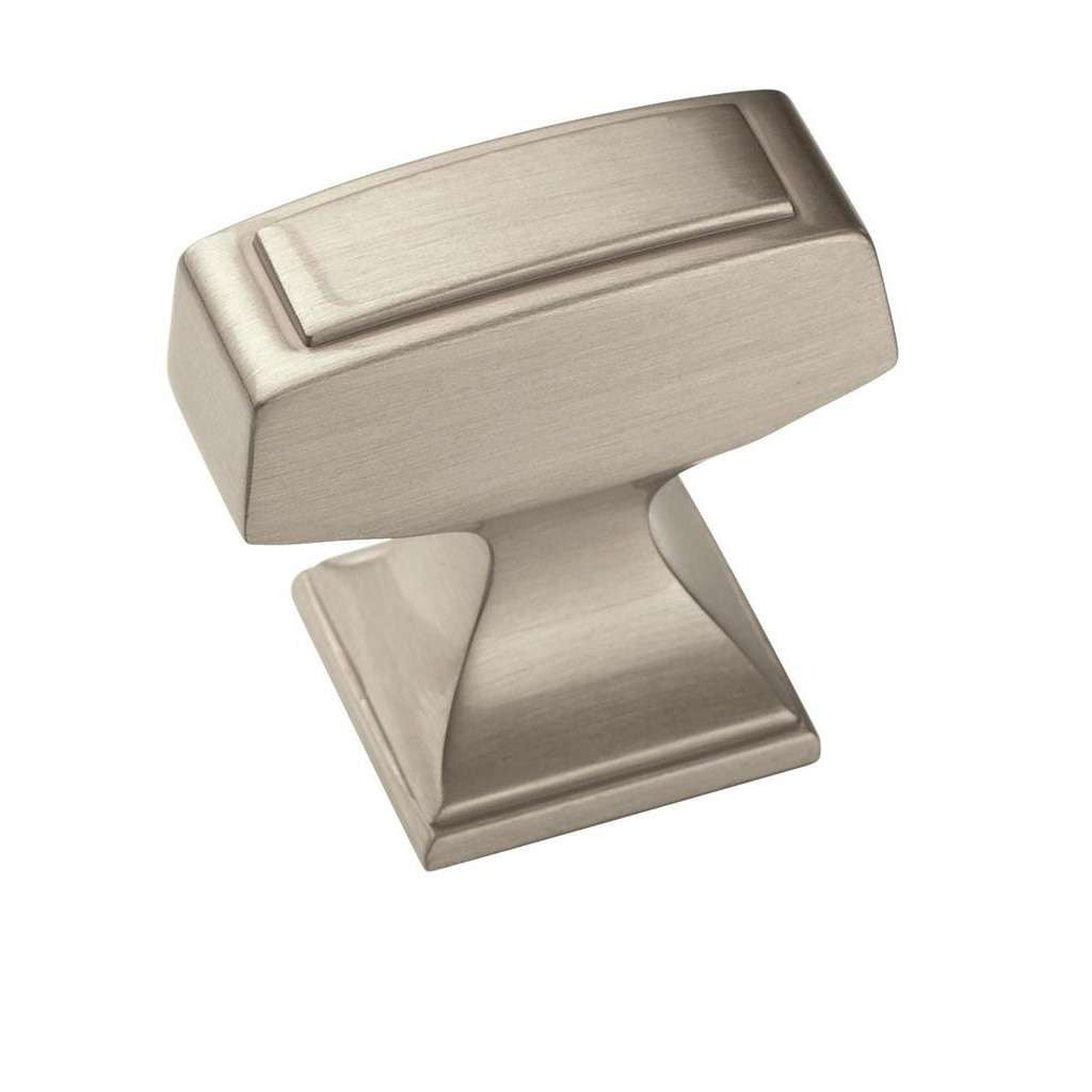 AMEROCK Mulholland Rectangle Cabinet Knob in Satin Nickel 1-1/4" BP53029G10
