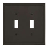 AMEROCK Mulholland Toggle Switch Wall Plate in Black Bronze Double BP36515BBR