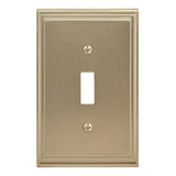 AMEROCK Mulholland Toggle Switch Wall Plate in Golden Champagne Single BH36514BBZ