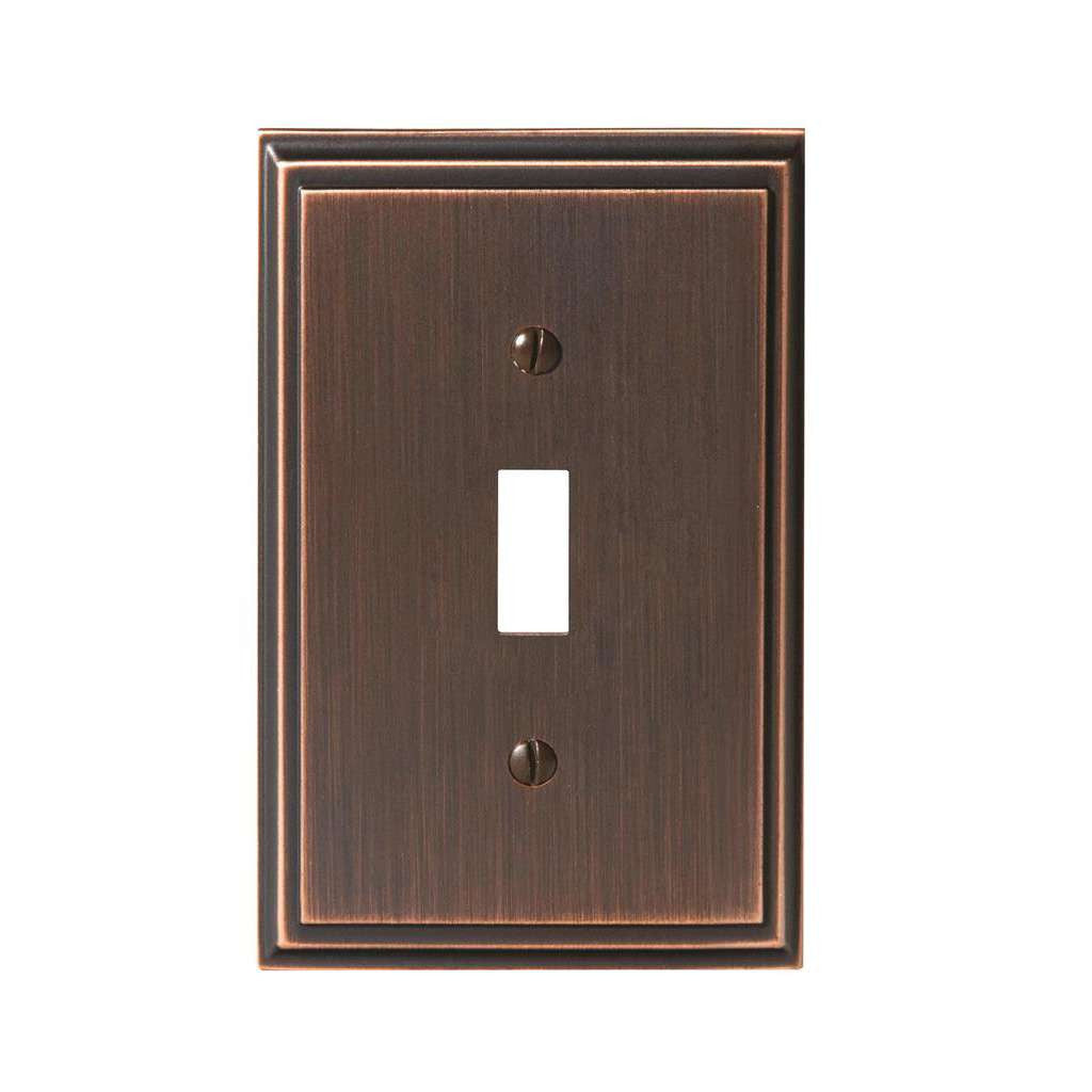 AMEROCK Mulholland Toggle Switch Wall Plate in Oil Rubbed Bronze Single BP36514ORB