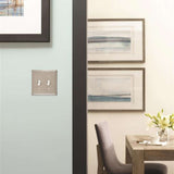 AMEROCK Mulholland Toggle Switch Wall Plate in Satin Nickel Double BH36515G10 Mounted