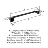 AMEROCK Mulholland Towel Bar in Oil Rubbed Bronze 18" BH36023ORB Specs