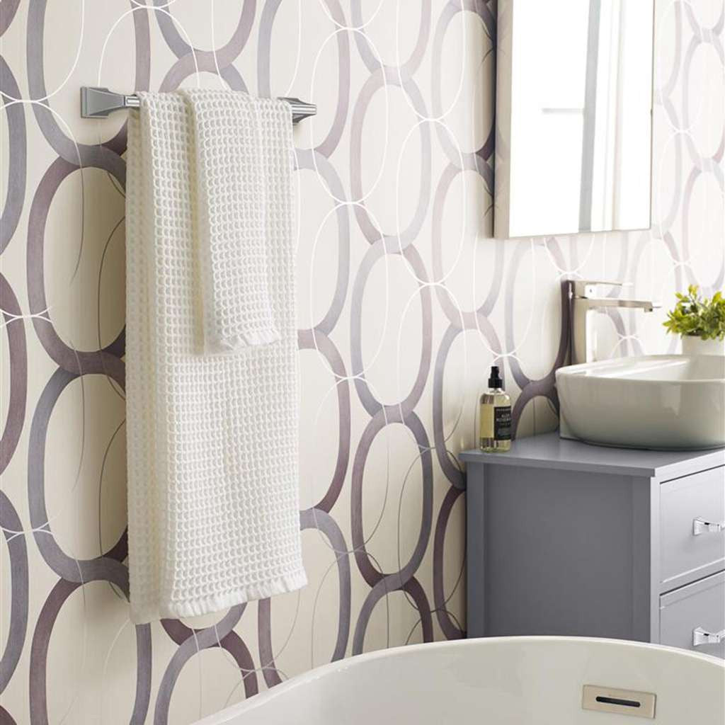 AMEROCK Mulholland Towel Bar in Polished Chrome 18" BH3602326 in Bathroom