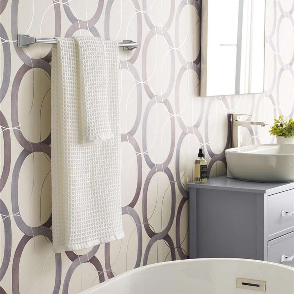 AMEROCK Mulholland Towel Bar in Polished Chrome 24" BH3602426 in Bathroom