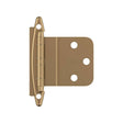 AMEROCK No Spring Face Mount 3/8" Inset Cabinet Hinge (pair) in Champagne Bronze BPR3417CZ Front View