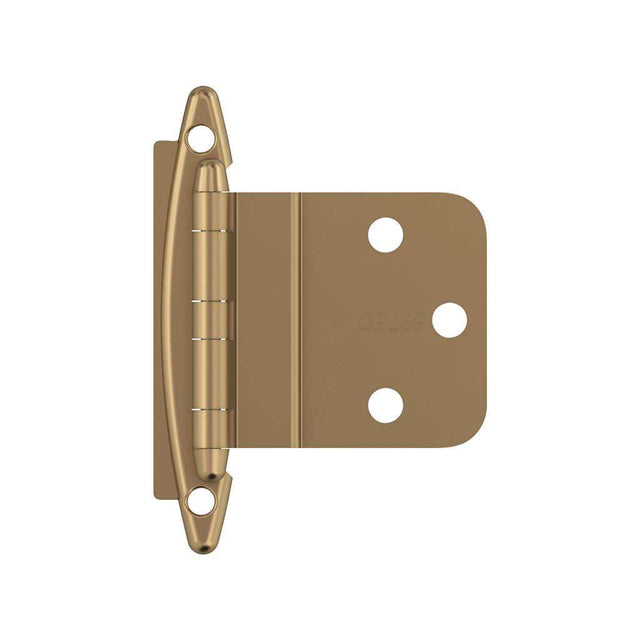 AMEROCK No Spring Face Mount 3/8" Inset Cabinet Hinge (pair) in Champagne Bronze BPR3417CZ Front View