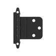 AMEROCK No Spring Face Mount 3/8" Inset Cabinet Hinge (pair) in Flat Black BPR3417FB Front View