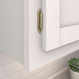 AMEROCK No Spring Face Mount 3/8" Inset Cabinet Hinge (pair) in Golden Champagne BPR3417BBZ Mounted