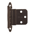 Amerock No Spring Face Mount 3/8" Inset Cabinet Hinge (pair) in Oil Rubbed Bronze BPR3417ORB Front View