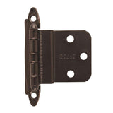 Amerock No Spring Face Mount 3/8" Inset Cabinet Hinge (pair) in Oil Rubbed Bronze BPR3417ORB Front View