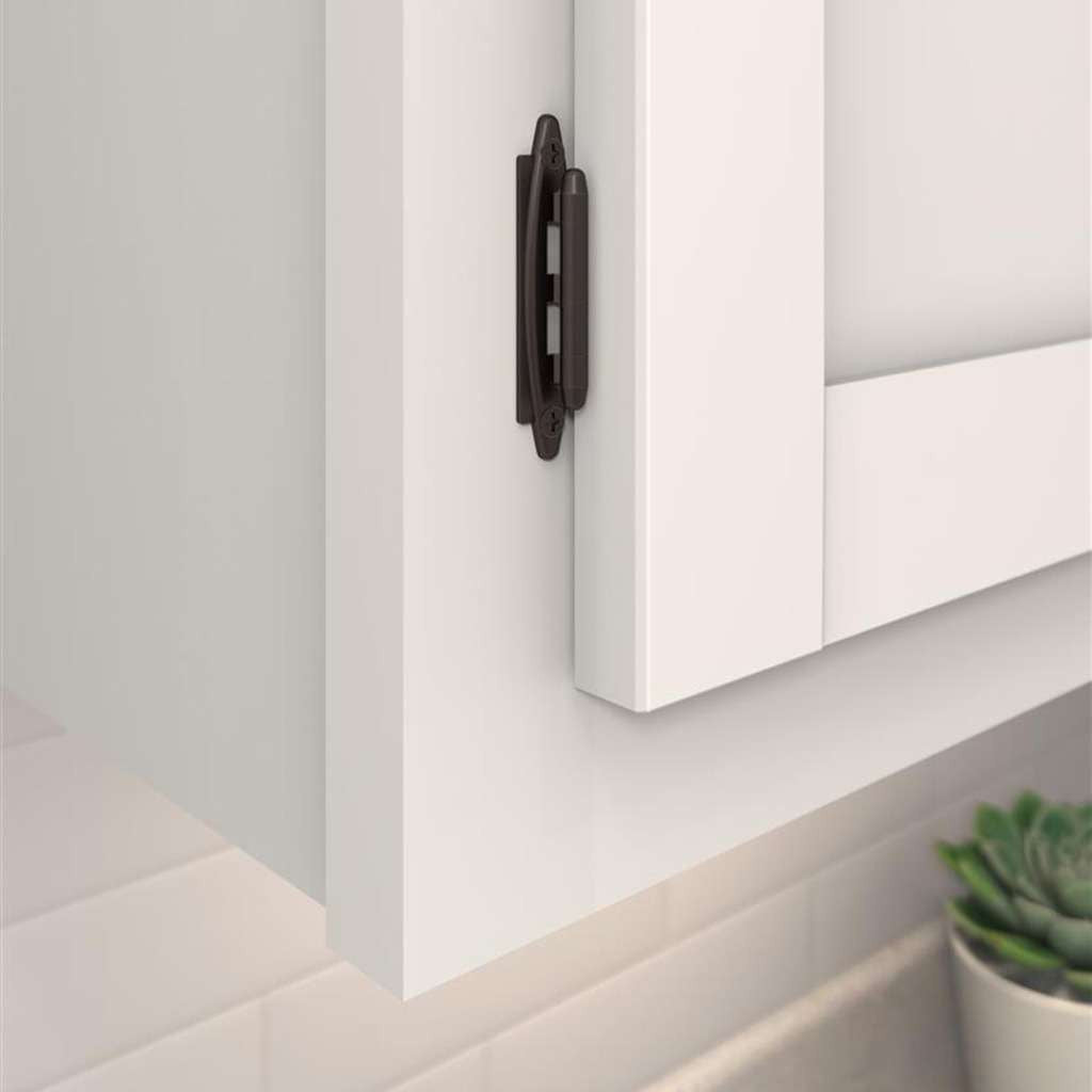 Amerock No Spring Face Mount 3/8" Inset Cabinet Hinge (pair) in Oil Rubbed Bronze BPR3417ORB Mounted