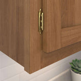 AMEROCK No Spring Face Mount 3/8" Inset Cabinet Hinge (pair) in Polished Brass BPR34173 Mounted