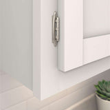 Amerock No Spring Face Mount 3/8" Inset Cabinet Hinge (pair) in Satin Nickel BPR3417G10 Mounted