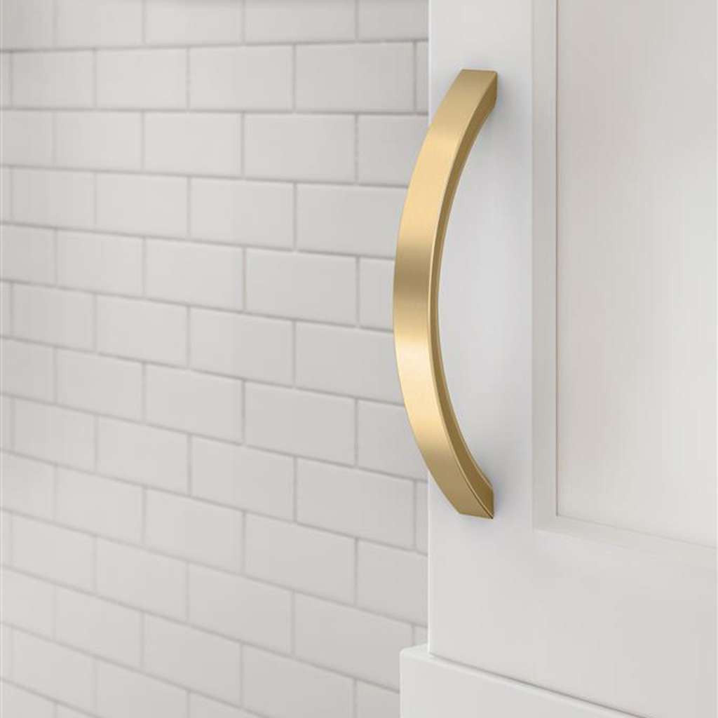 AMEROCK Parabolic Arch Handle Pull in Champagne Bronze 128mm BP37347CZ Mounted