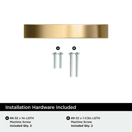 AMEROCK Parabolic Arch Handle Pull in Champagne Bronze 3" BP37345CZ Installation Hardware