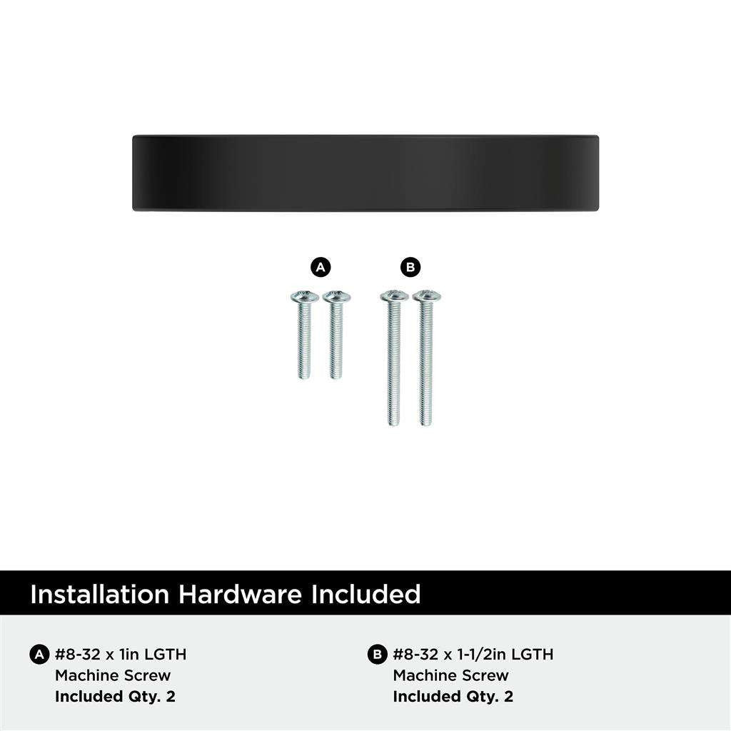 AMEROCK Parabolic Arch Handle Pull in Matte Black 3" BP37345MB Installation Hardware