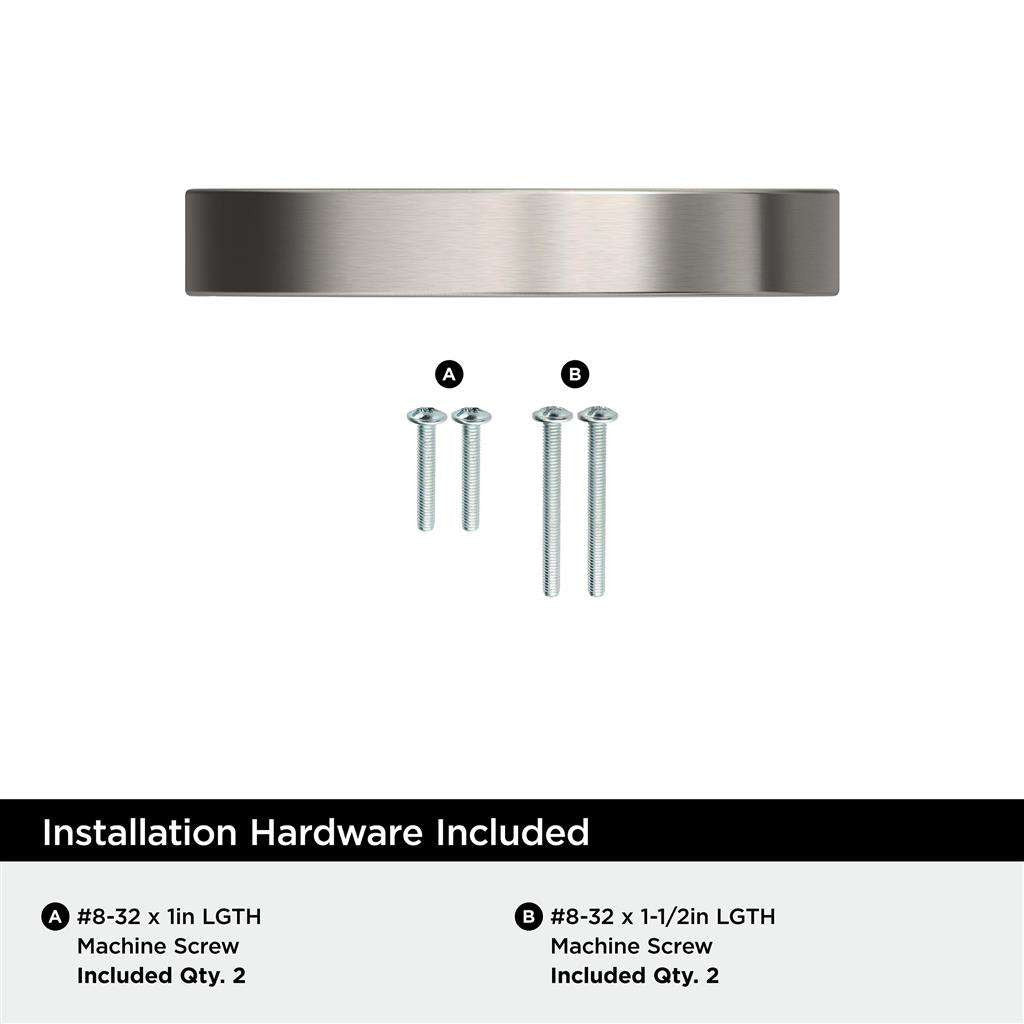 AMEROCK Parabolic Arch Handle Pull in Satin Nickel 3" BP37345G10 Installation Hardware