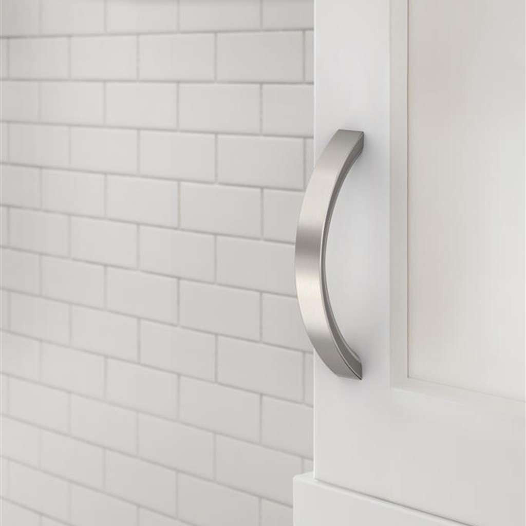 AMEROCK Parabolic Arch Handle Pull in Satin Nickel 96mm BP37346G10 Mounted