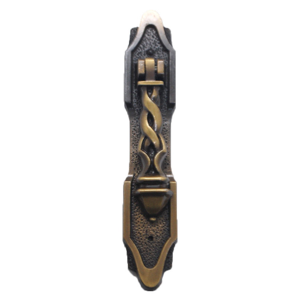 AMEROCK Pendant Pull with Backplate in Antique Brass BP-276-AE Top View