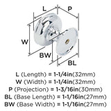 AMEROCK Revitalize 1-1/4" Diameter Cabinet Knob in Polished Chrome BP5534226 Specs